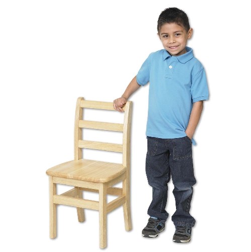 ECR4Kids 12" Three Rung Ladderback Chair - Assembled, 2 Pack