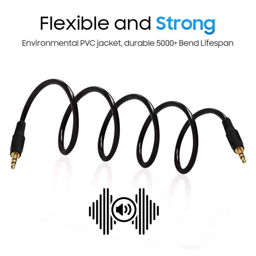 Stereo Audio Patch Cable Male to Male 3.5mm - 12 FT