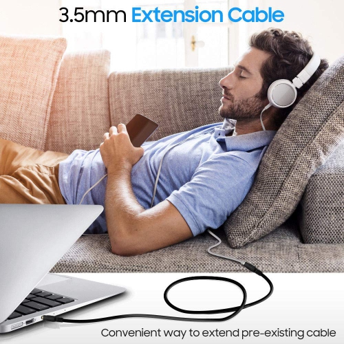 Stereo Audio Headphone Extension Cable 3.5mm - 3 FT