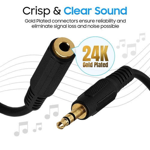 Stereo Audio Headphone Extension Cable 3.5mm - 6 FT