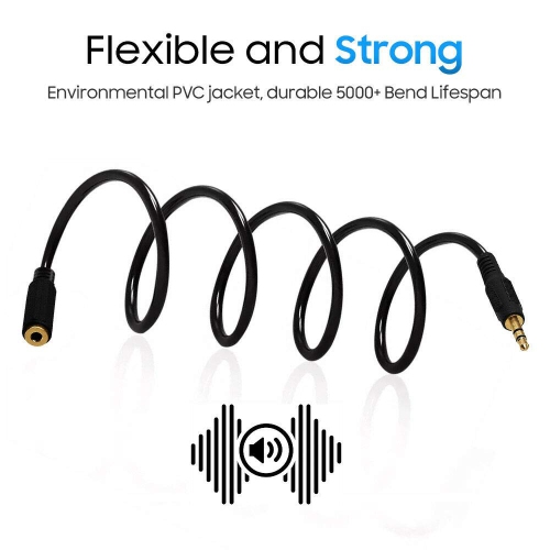 Stereo Audio Headphone Extension Cable 3.5mm - 6 FT