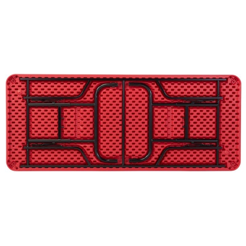 Adjustable Height Folding Table Red- 30" x 72" x 1 3/4"