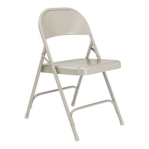 NATIONAL PUBLIC  Standard All-Steel Folding Chair - 4 Pack In Grey These chairs are a great for any function that you  may be having
