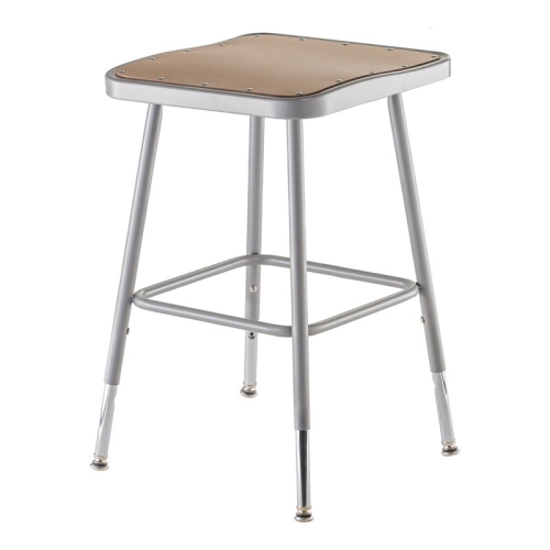 NATIONAL PUBLIC  19-27" Adj. Stool With Hardboard Seat