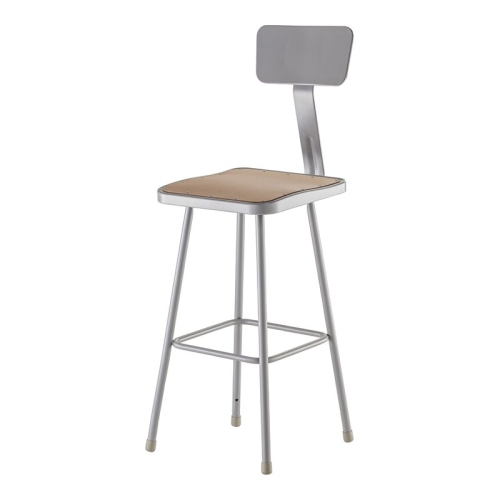 NATIONAL PUBLIC  30" Stool With Hardboard Seat And Backrest