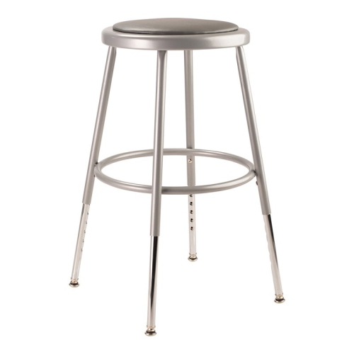 NATIONAL PUBLIC 25-33" Adj. Stool With Padded Seat Sturdy stool