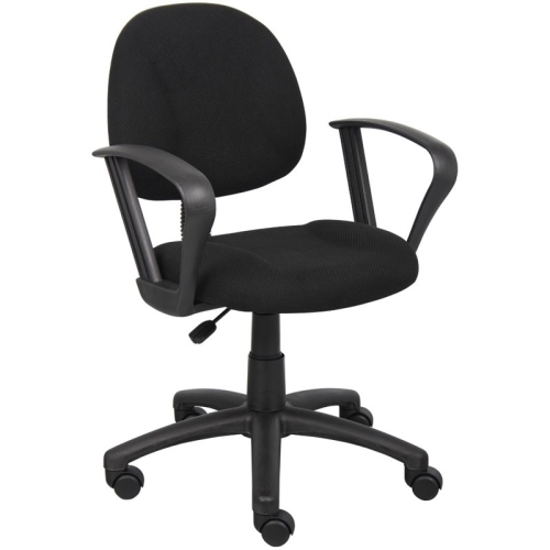 Boss Office Products Boss Black Deluxe Posture Chair W/ Loop Arms