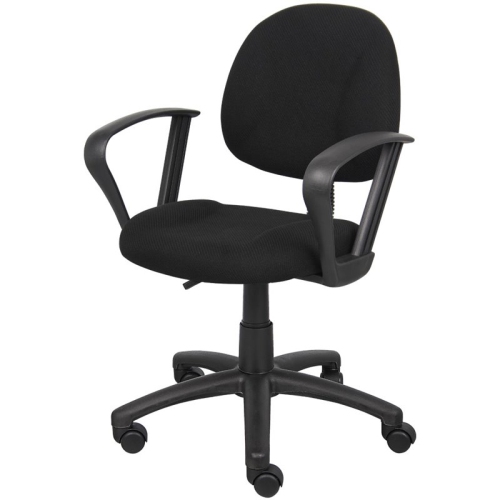 Boss Office Products Boss Black Deluxe Posture Chair W/ Loop Arms