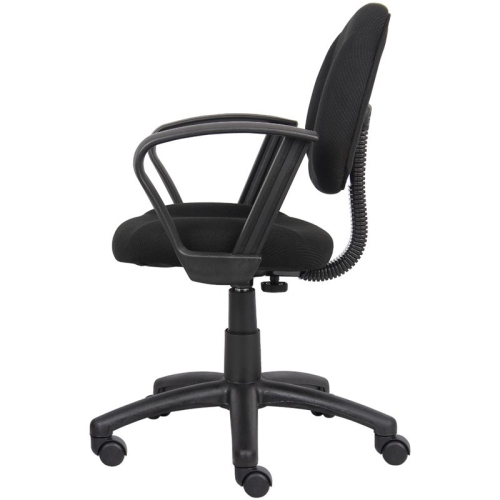 Boss Office Products Boss Black Deluxe Posture Chair W/ Loop Arms