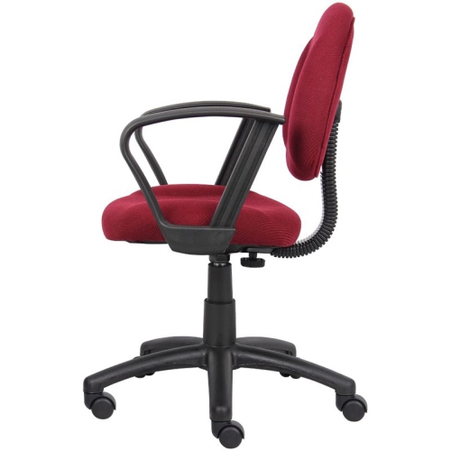 Boss Office Products Boss Burgundy Deluxe Posture Chair W/ Loop Arms