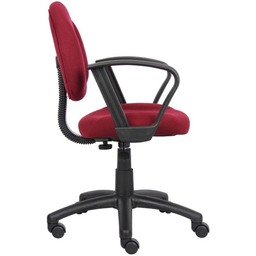 Boss Office Products Boss Burgundy Deluxe Posture Chair W/ Loop Arms