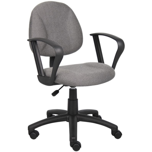 Boss Office Products Boss Grey Deluxe Posture Chair W/ Loop Arms
