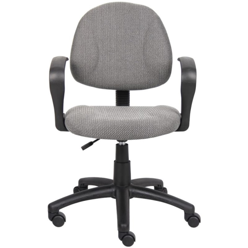 Boss Office Products Boss Grey Deluxe Posture Chair W/ Loop Arms
