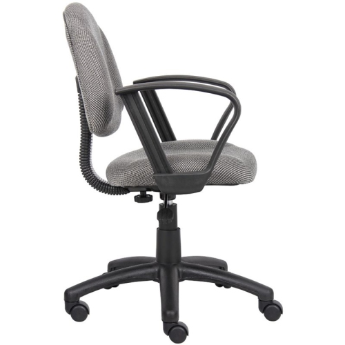 Boss Office Products Boss Grey Deluxe Posture Chair W/ Loop Arms