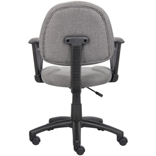 Boss Office Products Boss Grey Deluxe Posture Chair W/ Loop Arms