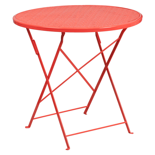 FLASH FURNITURE 30'' Round Coral Indoor-Outdoor Steel Folding Patio Table Love my tables