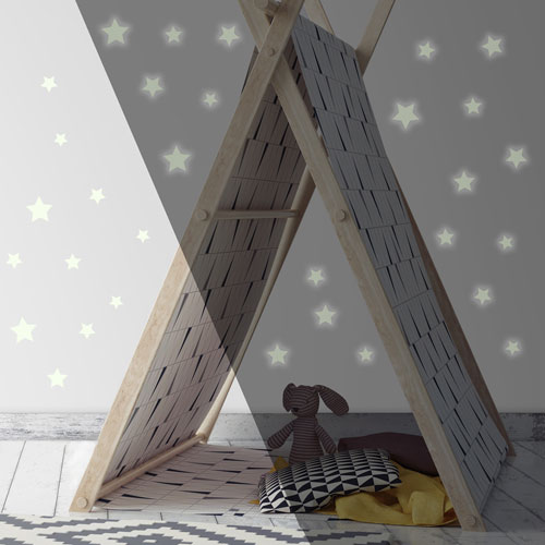 Roommates Glow In The Dark Stars Peel Stick Wall Decals White