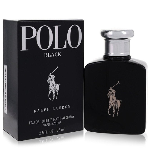Ralph Lauren Polo Black for Men, Eau De Toilette Natural Spray, 2.5 Ounce