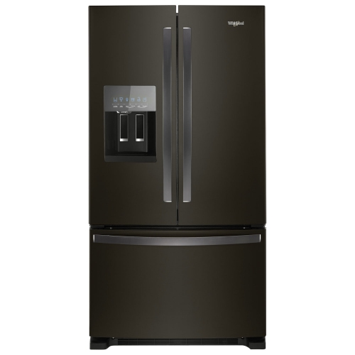 Réfrigérateur 2 portes 36 po avec distributeur d'eau et glaçons Whirlpool  (WRF555SDHV) - Inox noir