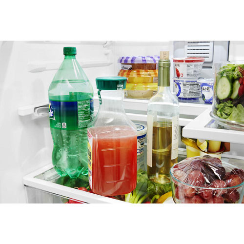 Whirlpool 30" 19.7 CuFt French Door Refrigerator w/ LED Lighting (WRF560SFHV)-Black Stainless Steel