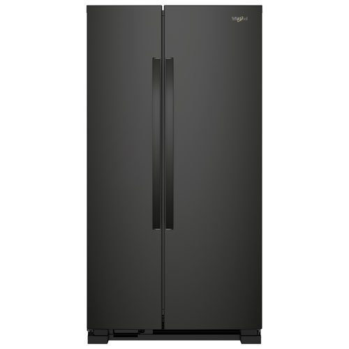Whirlpool 36" 24.9 Cu. Ft. Side-by-Side Refrigerator with LED Lighting (WRS315SNHB) - Black