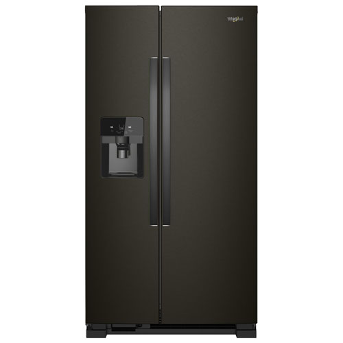 Whirlpool 33" 21.2 Cu. Ft. Side-by-Side Refrigerator w/ Ice Dispenser - Black Stainless
