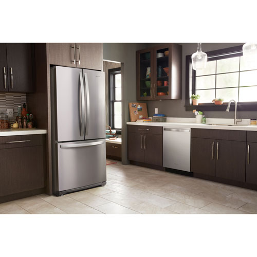 Whirlpool 30" 19.7 Cu. Ft. French Door Refrigerator with LED Lighting - Stainless Steel