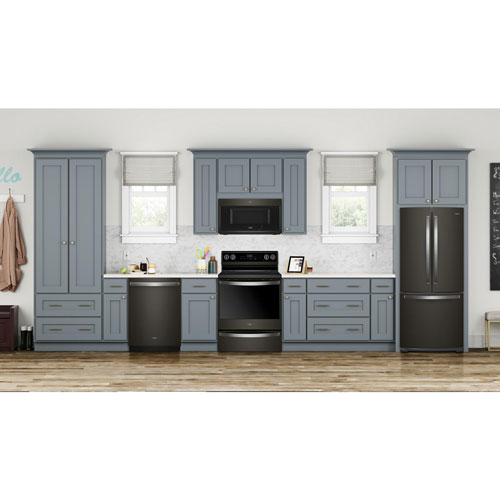 Whirlpool 30" 19.7 Cu Ft French Door Refrigerator w/ LED Lighting (WRF560SMHV)-Black Stainless Steel