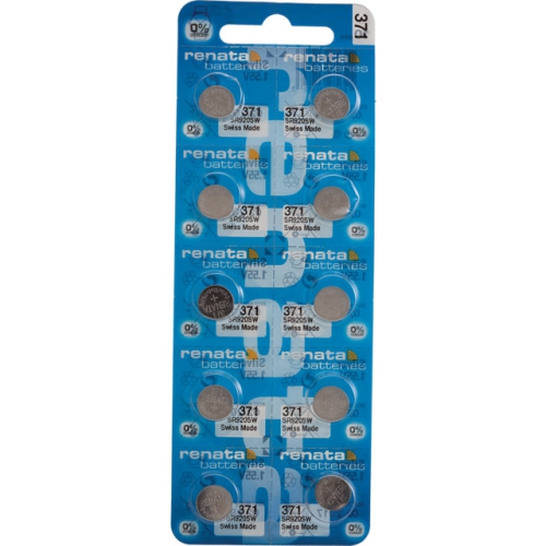 10 x Renata 371 Watch Batteries, 0% MERCURY equivilate SR920SW