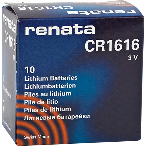 10 x Renata 1616 Watch Batteries, 3V Lithium CR1616, Plus Many More Battery Sizes Available