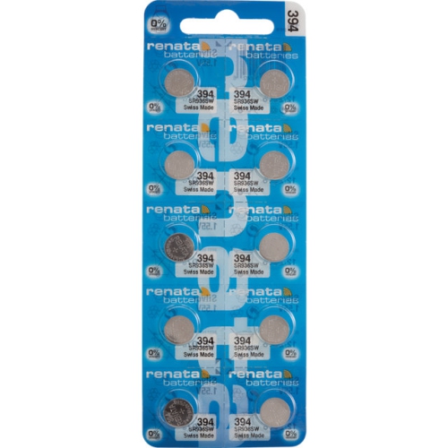 10 x Renata 394 Watch Batteries, 0% MERCURY equivilate SR936SW, 936, AG9