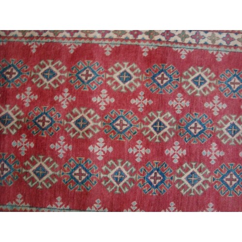 Super Kazak Caucasion Geometric Veg Dyed Mahal Rectangle Rug Hand Knotted Carpet'