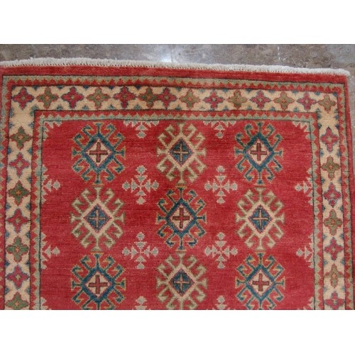 Super Kazak Caucasion Geometric Veg Dyed Mahal Rectangle Rug Hand Knotted Carpet'