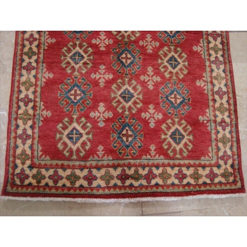 Super Kazak Caucasion Geometric Veg Dyed Mahal Rectangle Rug Hand Knotted Carpet'