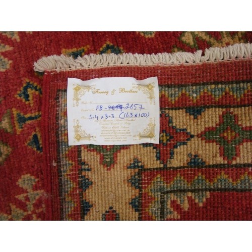 Super Kazak Caucasion Geometric Veg Dyed Mahal Rectangle Rug Hand Knotted Carpet'