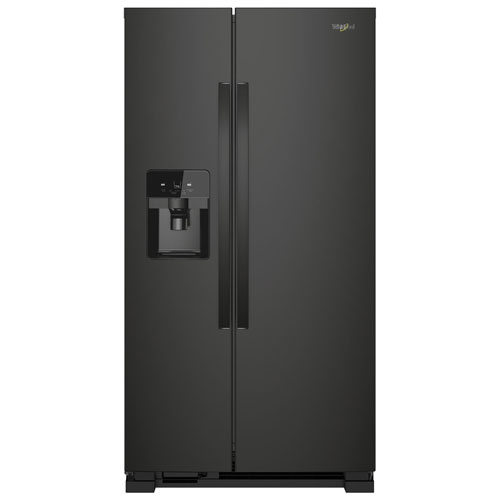 Whirlpool 36" 24.5 Cu. Ft. Side-By-Side Refrigerator w/ Ice Dispenser - Black