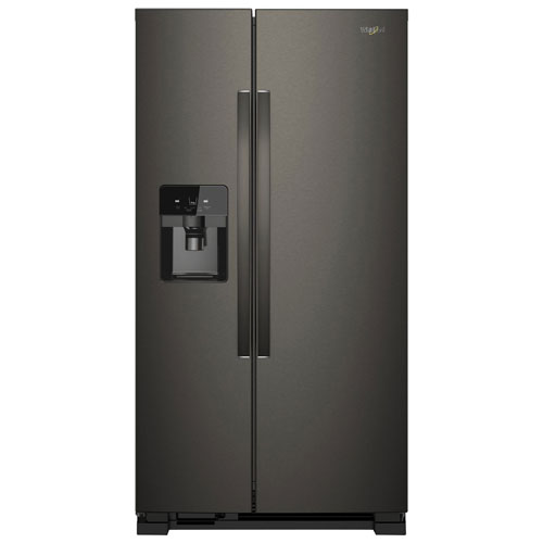 Whirlpool 36" 24.5 Cu. Ft. Side-By-Side Refrigerator w/ Ice Dispenser - Black Stainless