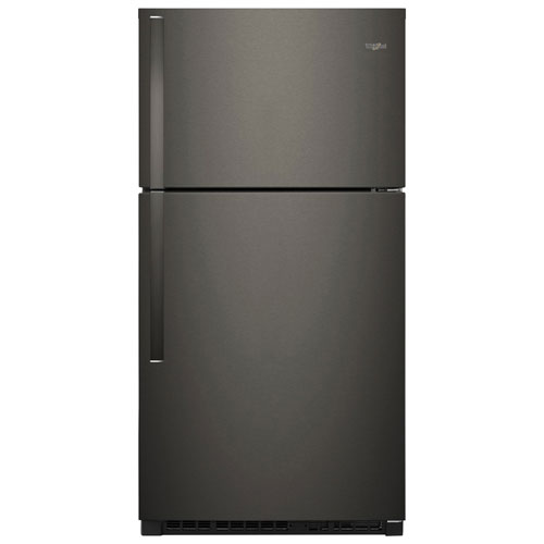 Whirlpool 33" 21.3 Cu. Ft. Top Freezer Refrigerator with LED Lighting - Black Stainless