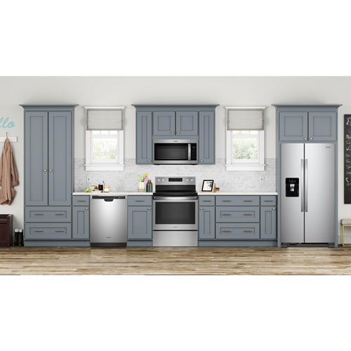 Whirlpool 33" 21.2 Cu. Ft. Side-By-Side Refrigerator with Ice & Water Dispenser - Stainless Steel