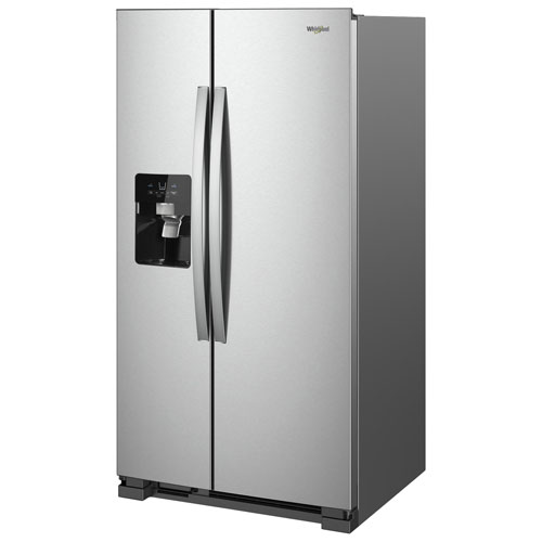 Whirlpool 33" 21.2 Cu. Ft. Side-By-Side Refrigerator with Ice & Water Dispenser - Stainless Steel