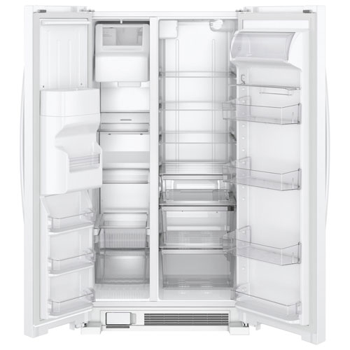 Réfrigérateur côte à côte 21,2 pi³ 33 po, distributeur eau/glaçons de Whirlpool - Blanc