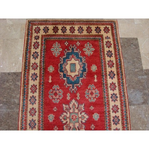 Awesome Super Kazak Caucasion Geometric Veg dyed Mahal Hand Knotted Runner Rug'