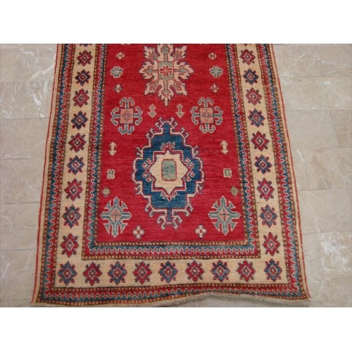 Awesome Super Kazak Caucasion Geometric Veg dyed Mahal Hand Knotted Runner Rug'