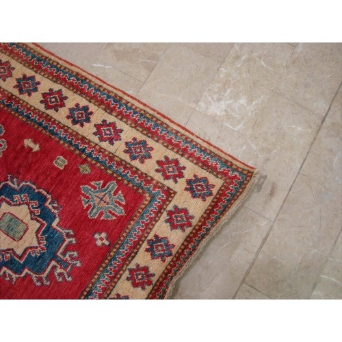 Awesome Super Kazak Caucasion Geometric Veg dyed Mahal Hand Knotted Runner Rug'