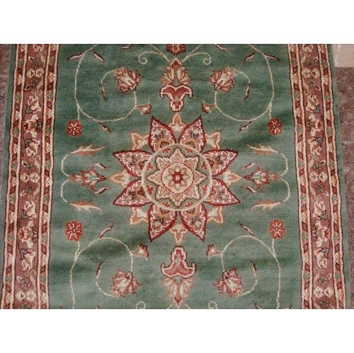 Wow Silver Grey Floral Medalion Area Rug Hand Knotted Wool Silk Carpet'