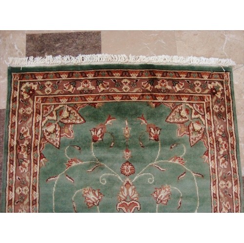 Wow Silver Grey Floral Medalion Area Rug Hand Knotted Wool Silk Carpet'