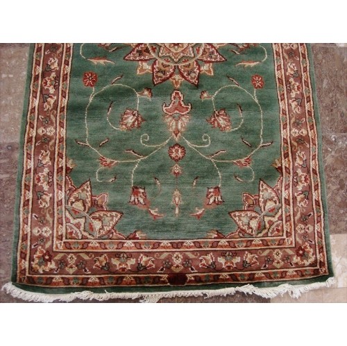 Wow Silver Grey Floral Medalion Area Rug Hand Knotted Wool Silk Carpet'