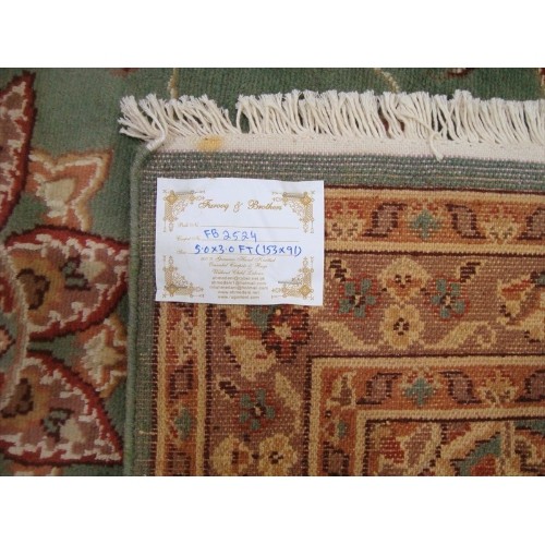 Wow Silver Grey Floral Medalion Area Rug Hand Knotted Wool Silk Carpet'