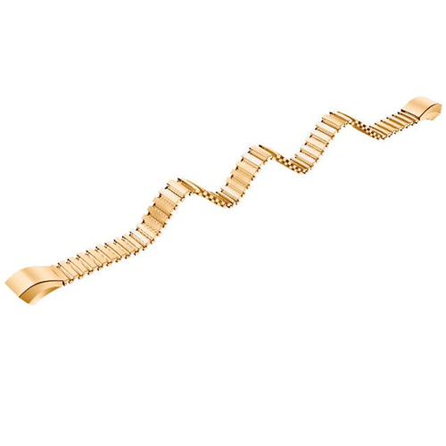 Bracelet élastique en acier inoxydable pour la montre intelligente Fitbit Alta HR en or jaune