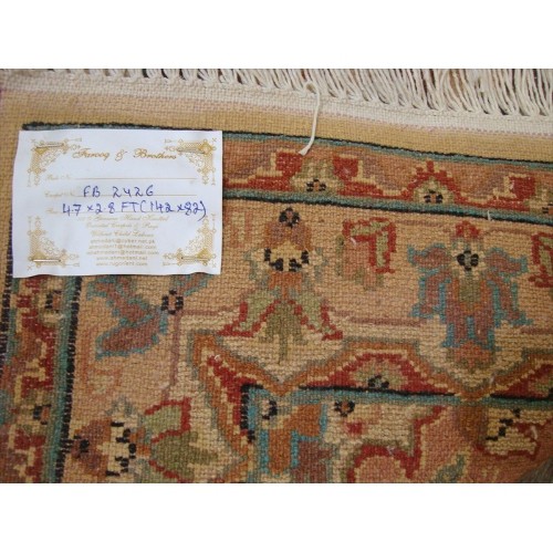 Sarafia Medallion Flowers Oriental Rectangle Area Rug Hand Knotted Wool Silk Carpet'